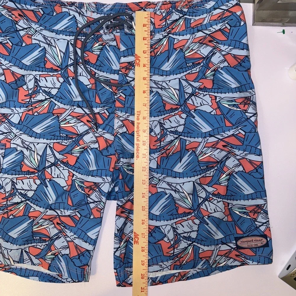 Vineyard‎ Vines Blue Swordfish Swim Beach Board Shorts 38
